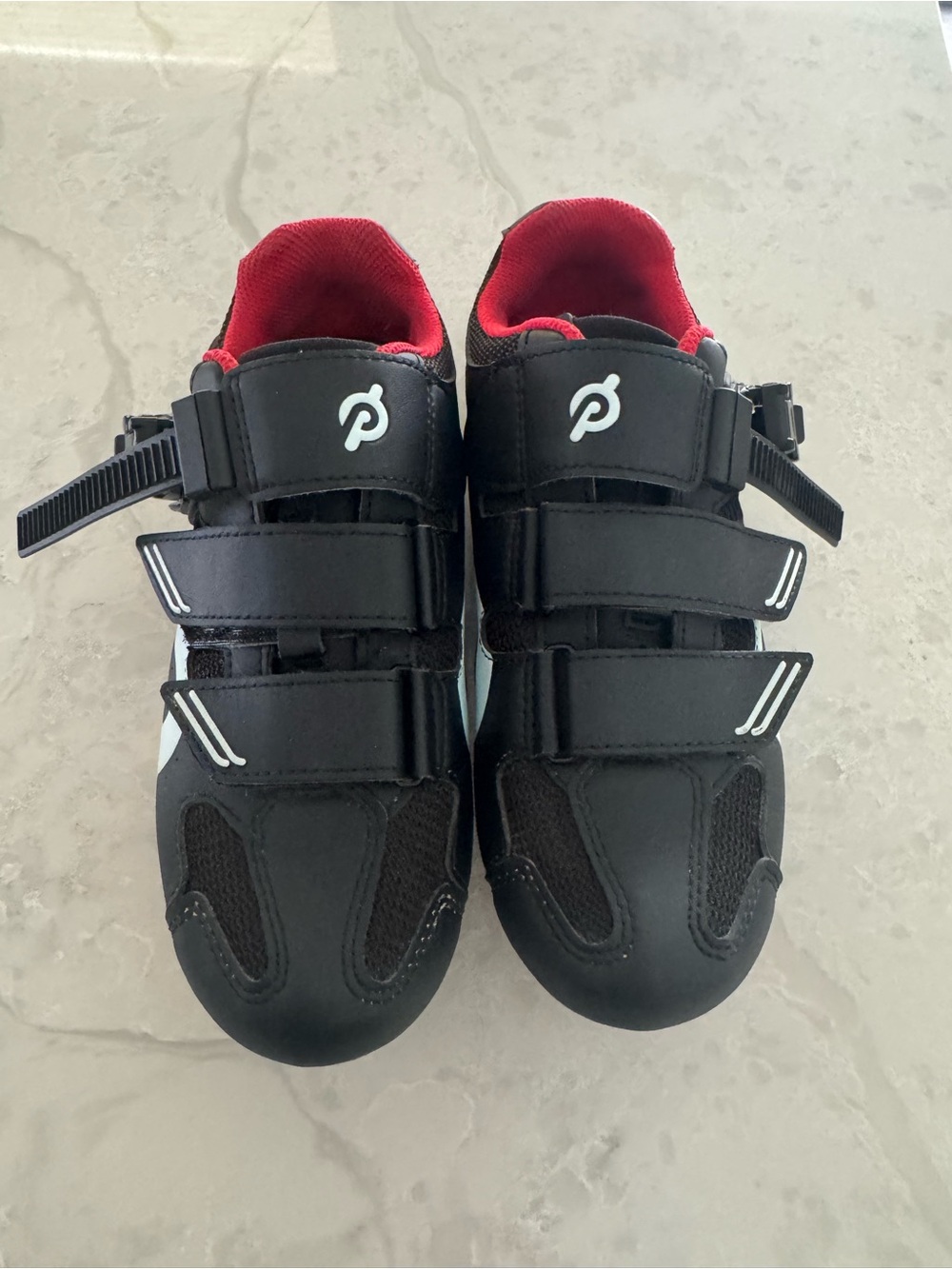 Peloton Black and Red Women's Cycling Sneakers